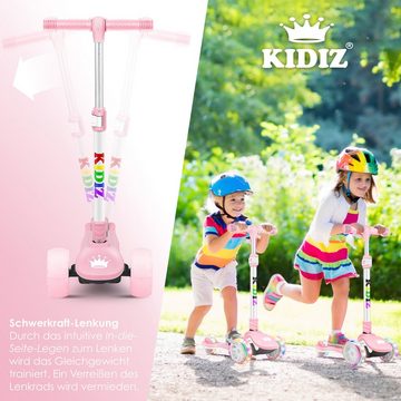 KIDIZ Cityroller, Roller Kinder Scooter X-Pro2 Dreiradscooter mit PU LED Leuchten