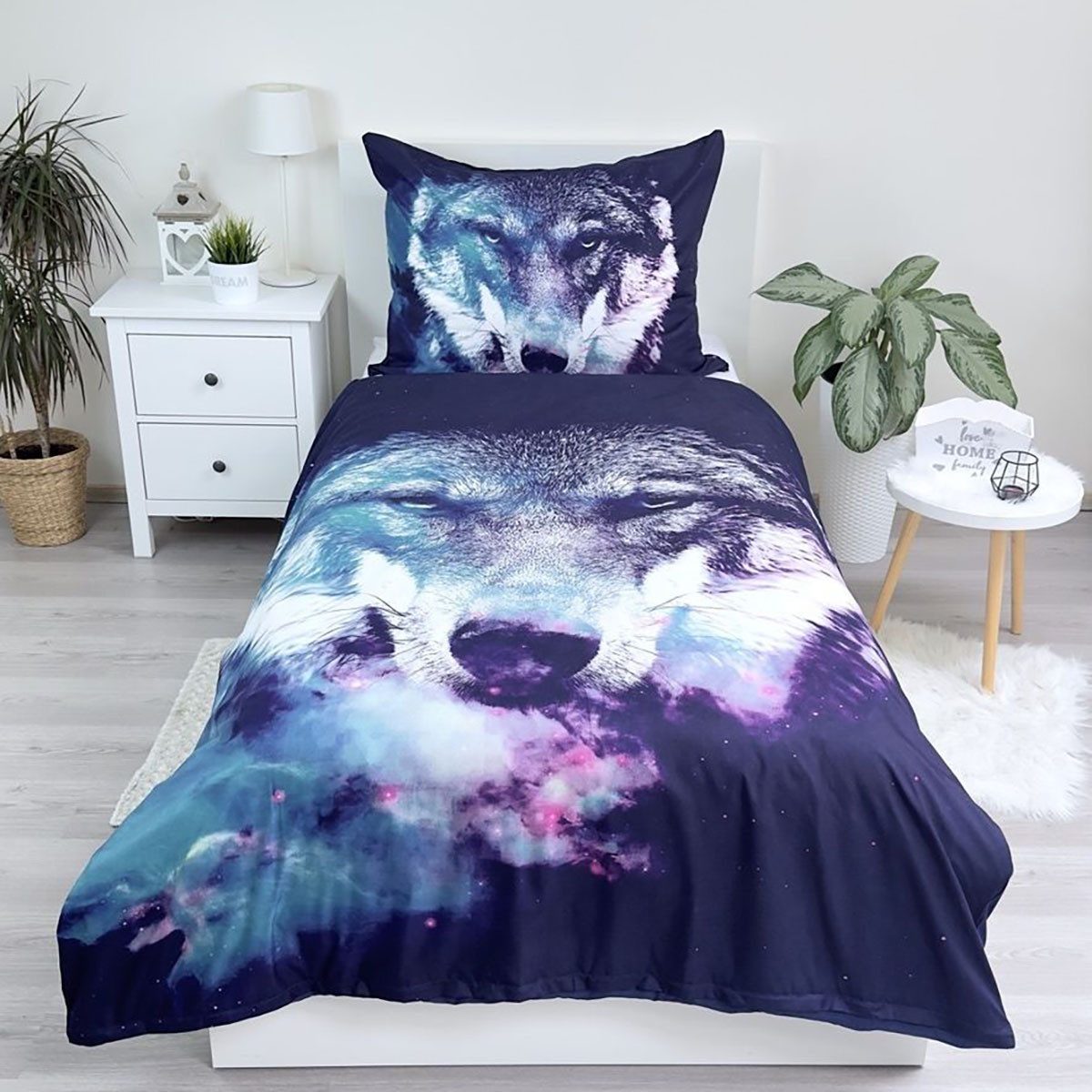 Jerry Fabrics Kinderbettwäsche Wolf, Polyester, 2 teilig