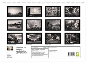 CALVENDO Wandkalender Meine Art zu sehen - Landschaften Schwarz-Weiß (Premium, hochwertiger DIN A2 Wandkalender 2023, Kunstdruck in Hochglanz)