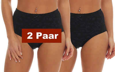 Cocain underwear Taillenslip Damen Slip Microfaser kleine Schleife Allovermotiv (Spar-Pack, 4-St) Leichter Shape-Effekt