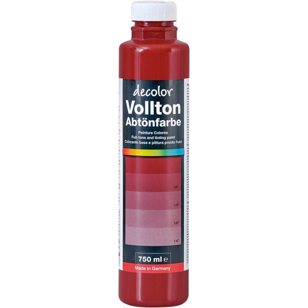 PUFAS Vollton- und Abtönfarbe decolor Abtönfarbe, Weinrot 750 ml