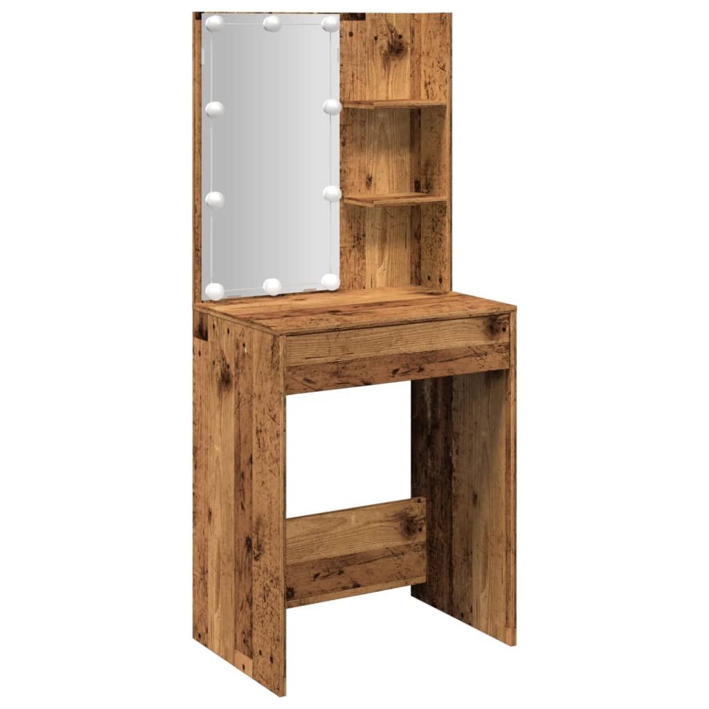 vidaXL Schminktisch 60 x 40 x 140 cm Schminktisch Frisiertisch Kosmetiktisch Beauty mit LE