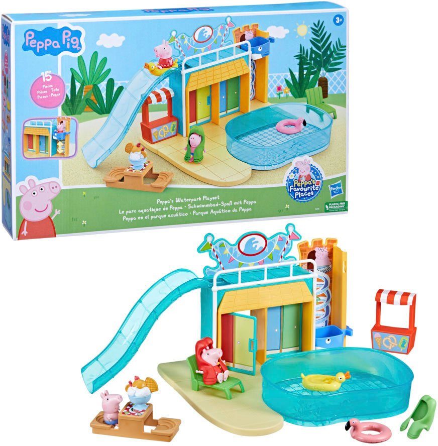 Hasbro Spielwelt Peppa Pig, Schwimmbad-Spaß mit Peppa