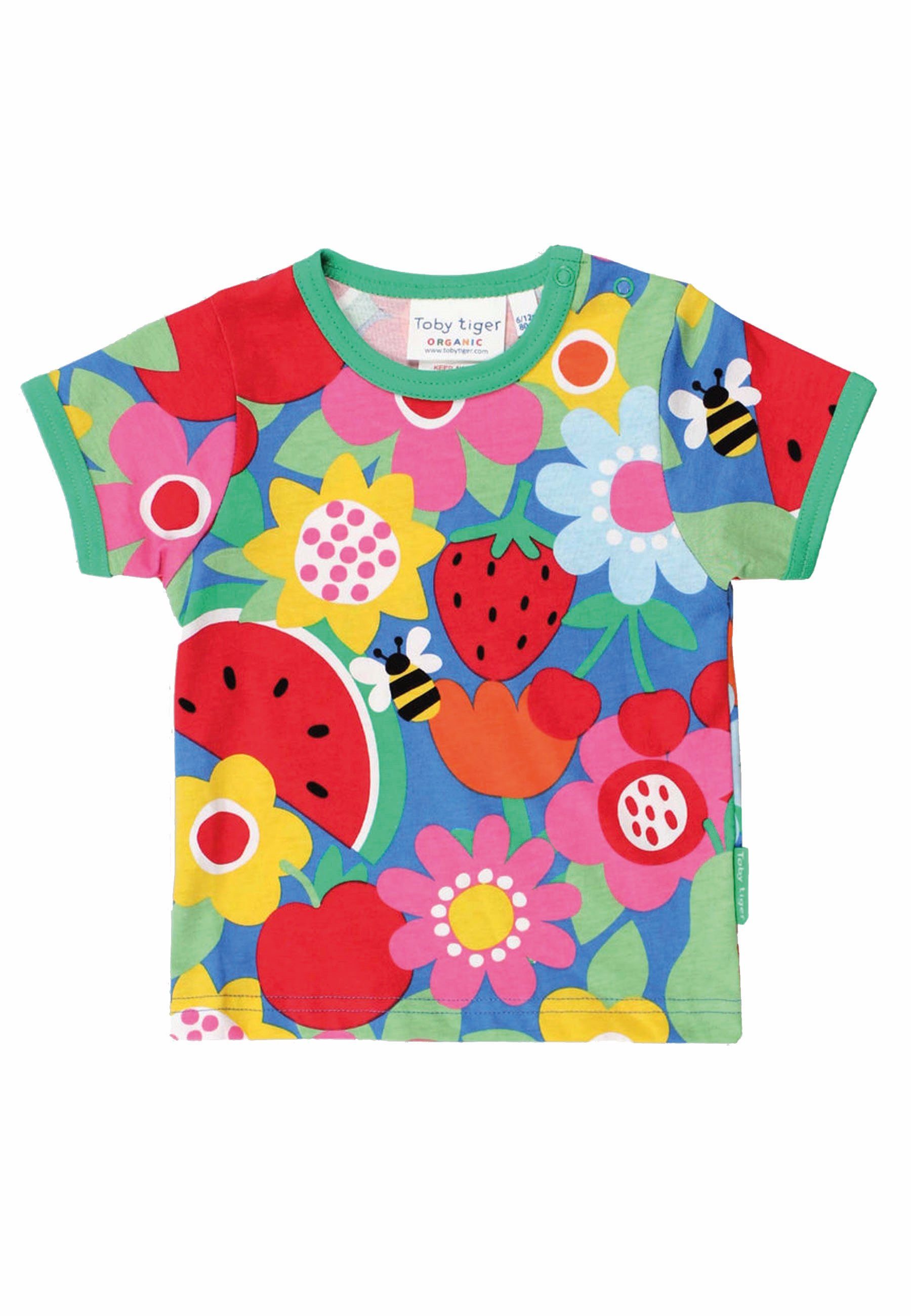 Tiger T-Shirt mit Toby Print Früchte T-Shirt Blumen und