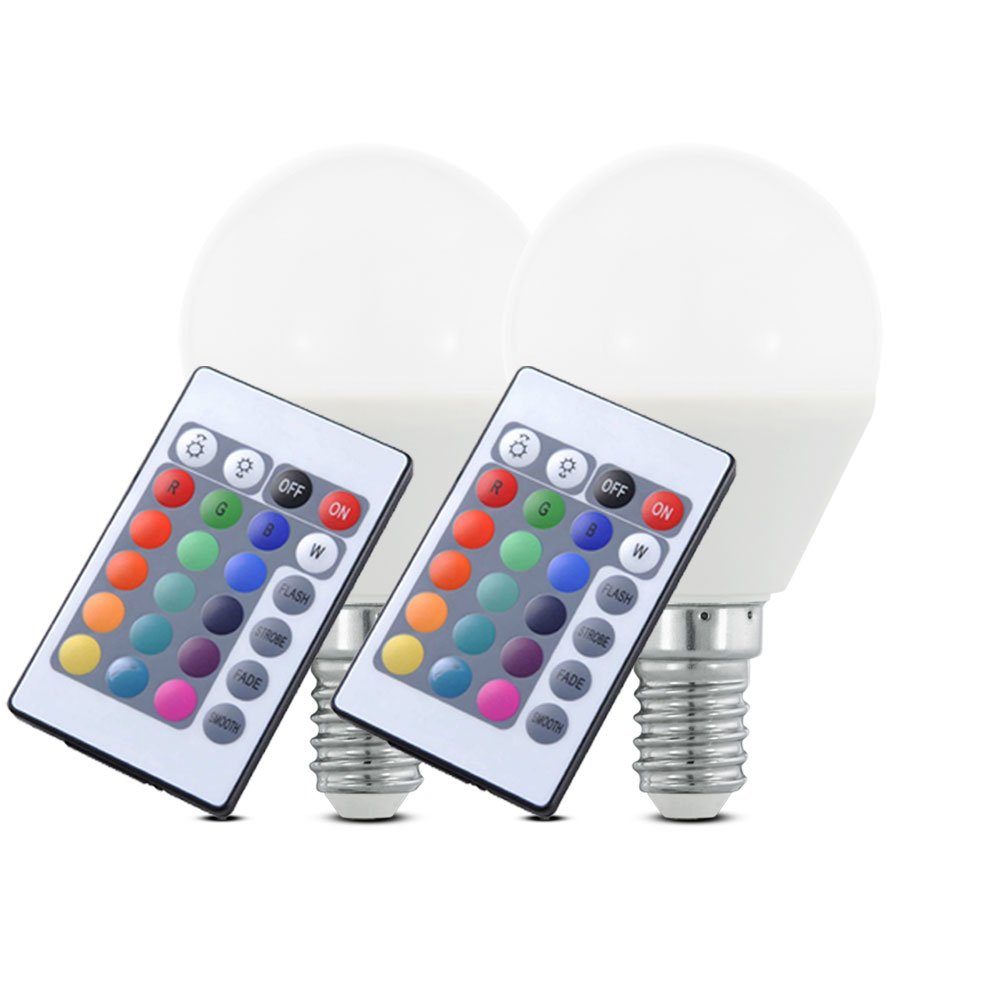 LED Fernbedienung Lampen Leuchtmittel Set Farbwechsel, Pendelleuchte, Warmweiß, inklusive, 2er Flaschen dimmbar Pendel etc-shop Decken