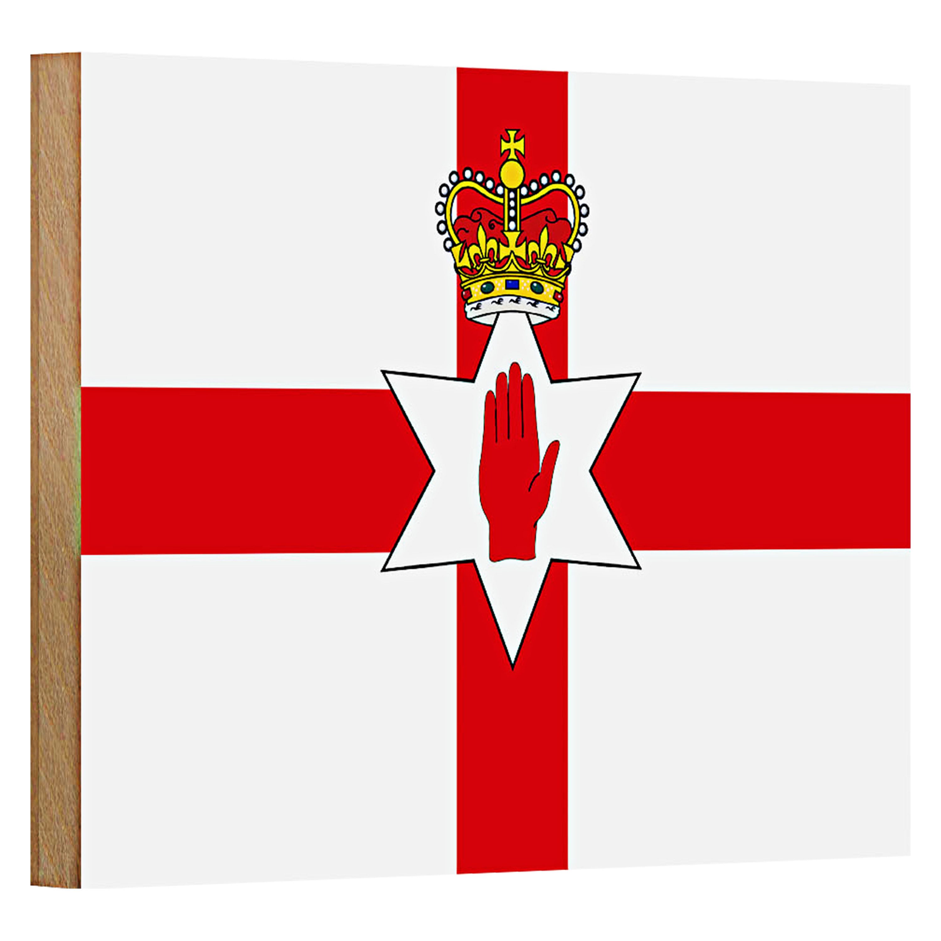 Roomando Holzbild Flagge Nordirland 18x12cm Flag Northern Ireland