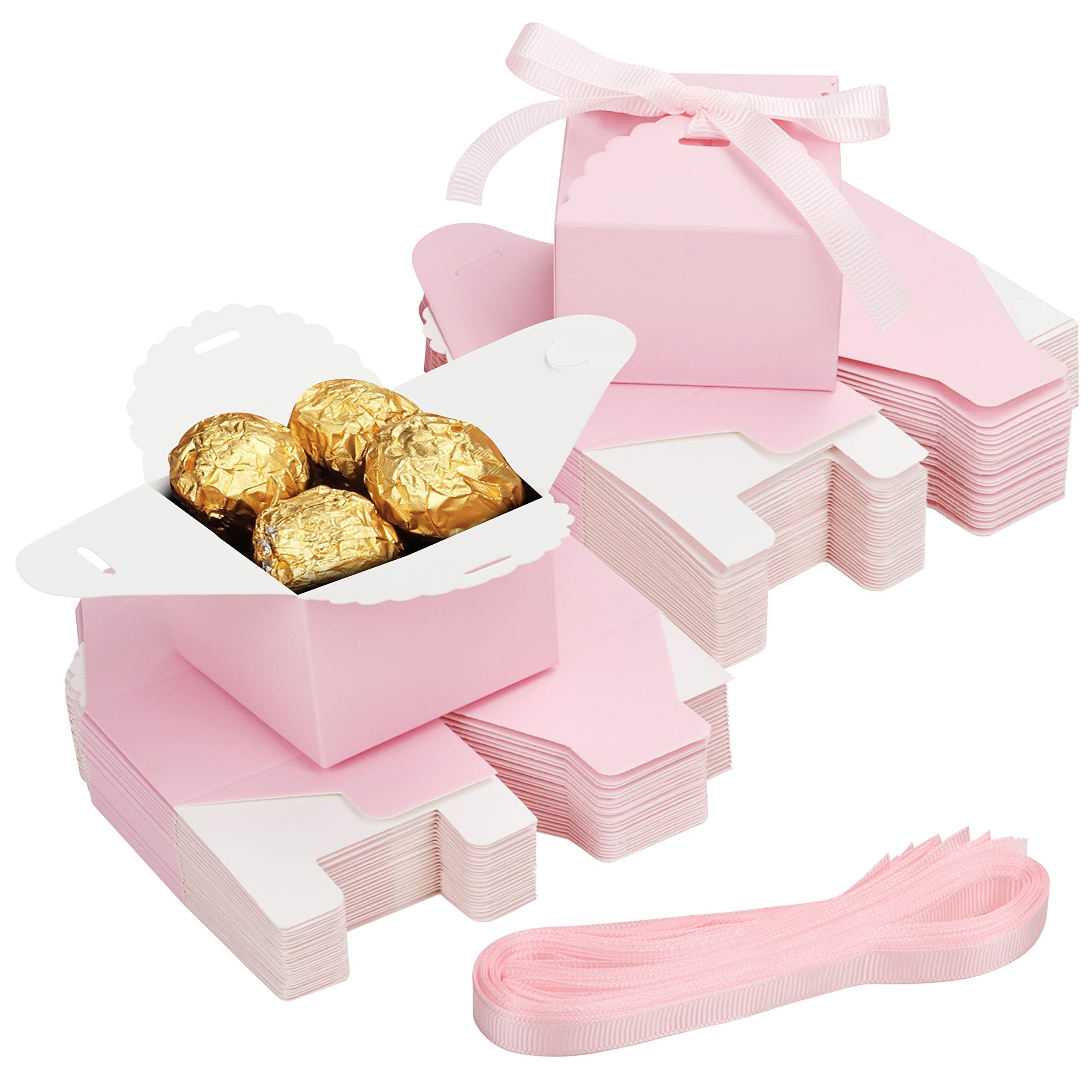 Belle Vous Geschenkbox Rosa Geschenkbox Set - 60 Stück (60 St)