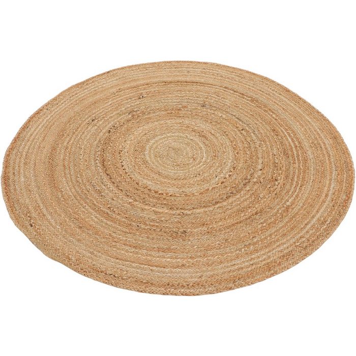 Teppich Juteteppich Nele carpetfine rund Höhe: 6 mm geflochtener Wendeteppich aus 100% Jute in vielen Größen OB10573