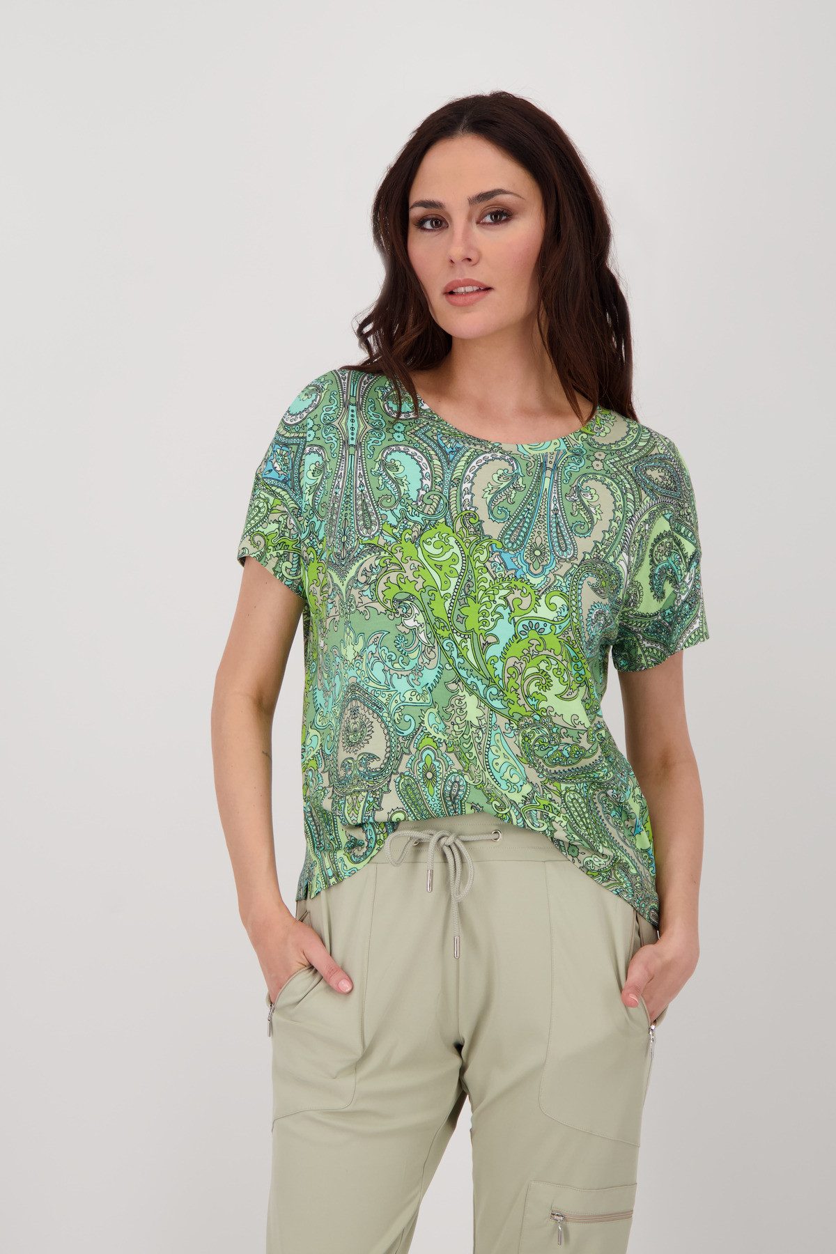 Monari T-Shirt Shirt Paisleydruck allover Mit günstig online kaufen