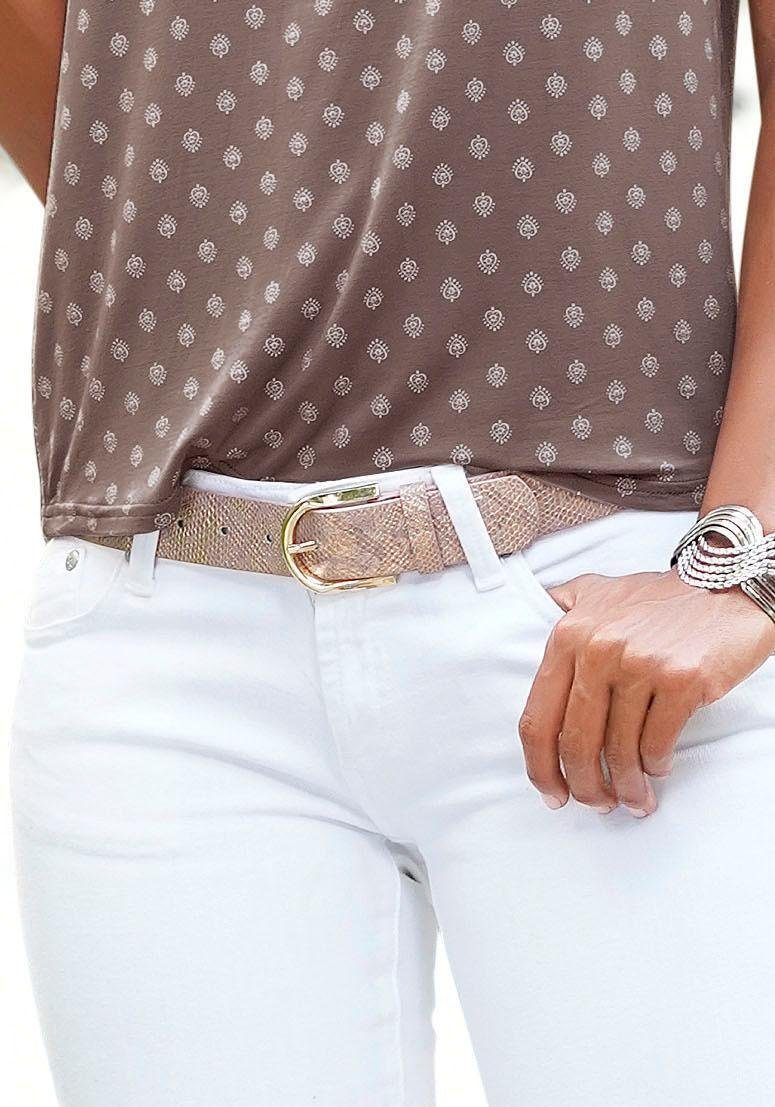 LASCANA Hüftgürtel Hosengürtel im Metallic-Look, Gürtel, Jeansgürtel