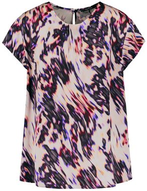 Taifun Kurzarmbluse Feines Blusenshirt mit Allover-Print