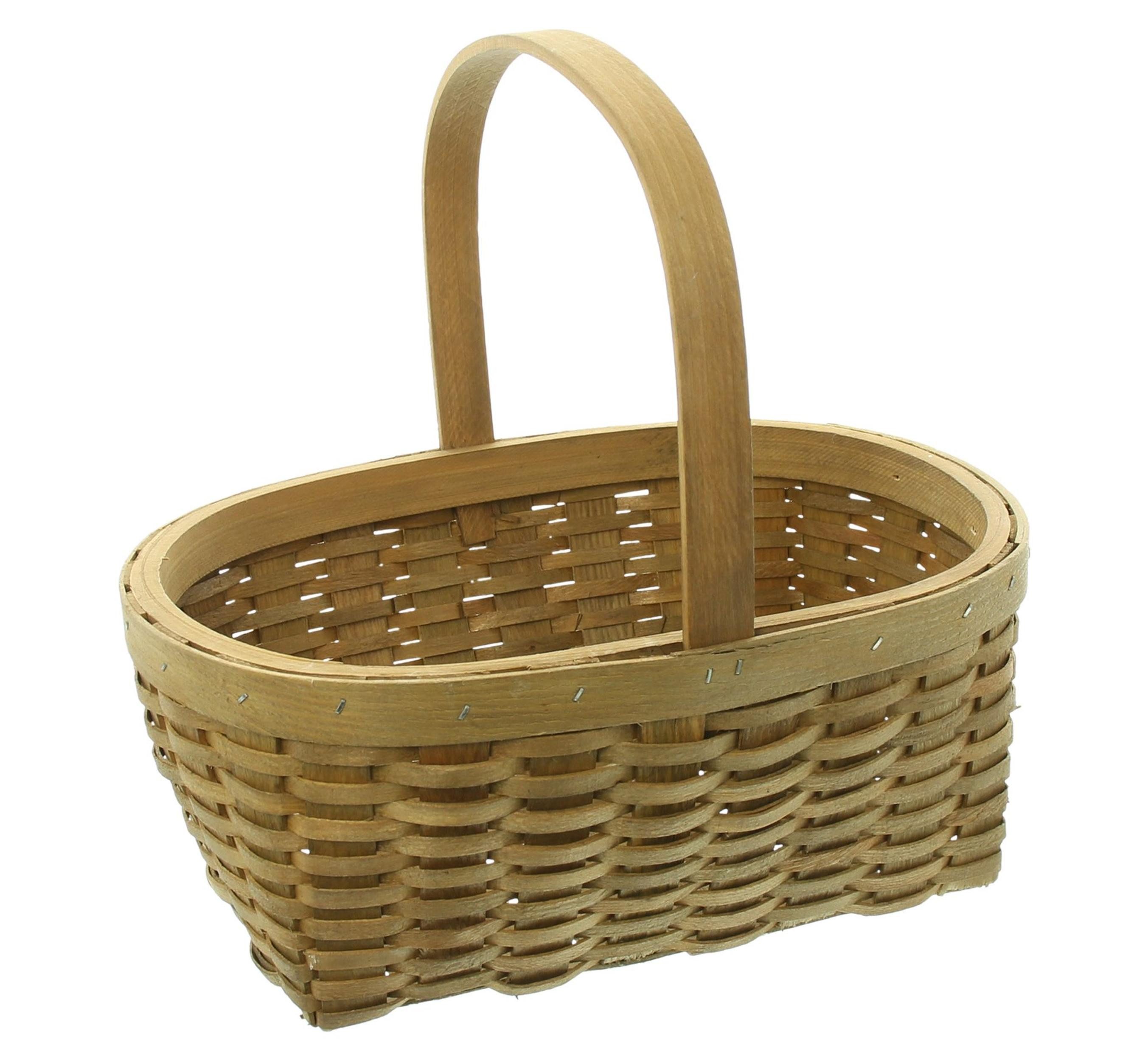 Flechtkorb Pflanzkorb Holzspan Bügelkorb 29cm – Pflanzgefäß