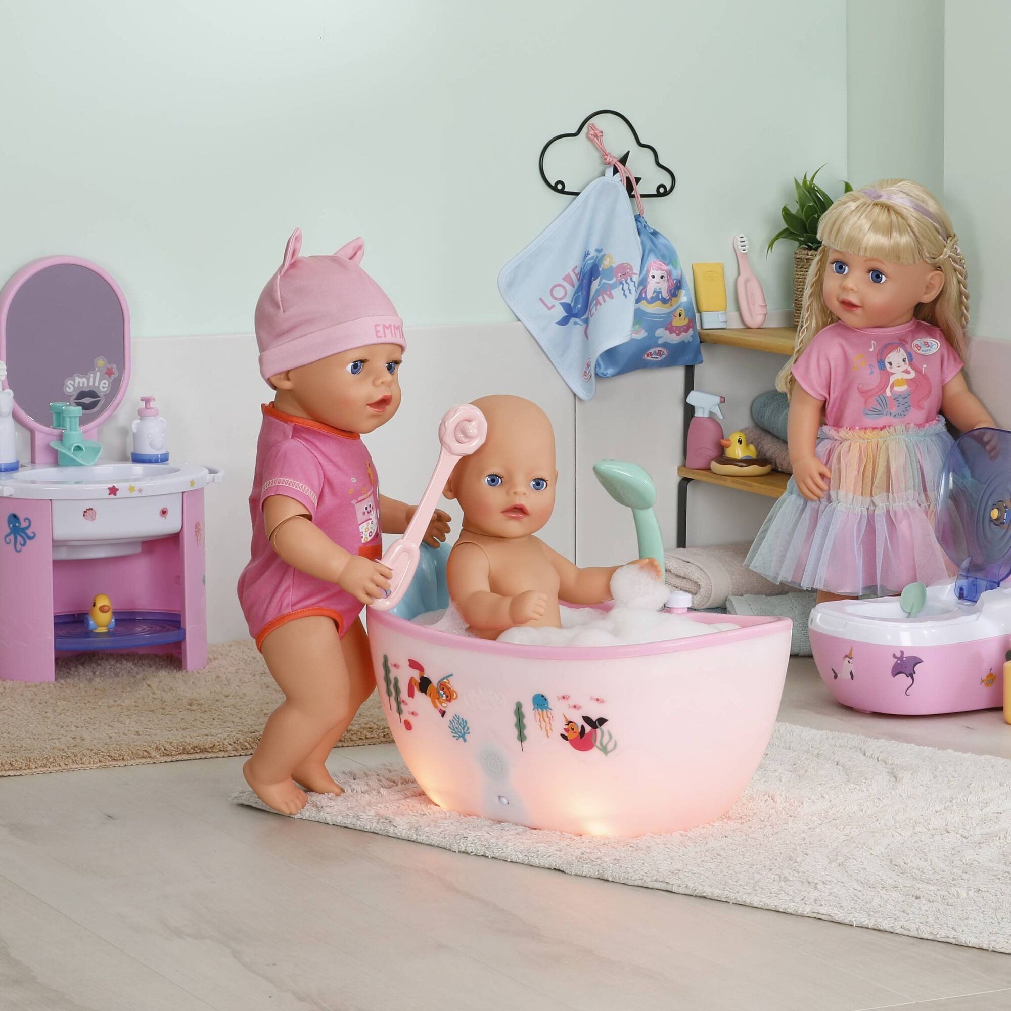 Baby Born Puppen Badewanne, mit Licht- u. Soundeffekten, passend für Click & Play BABY born Puppen – Bild 3 von 5