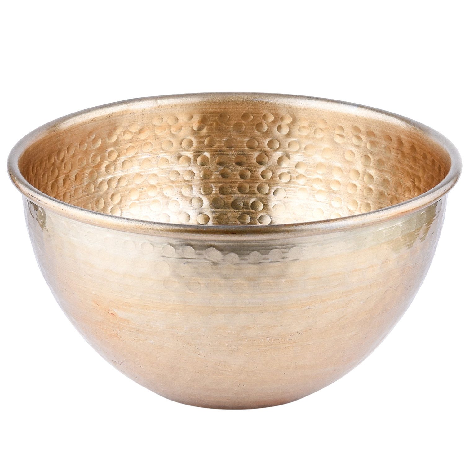 Marrakesch Orient & Mediterran Interior Dekotablett 3er Vintage Servierschale Schale Erla Gold 24cm (3 St), Handarbeit