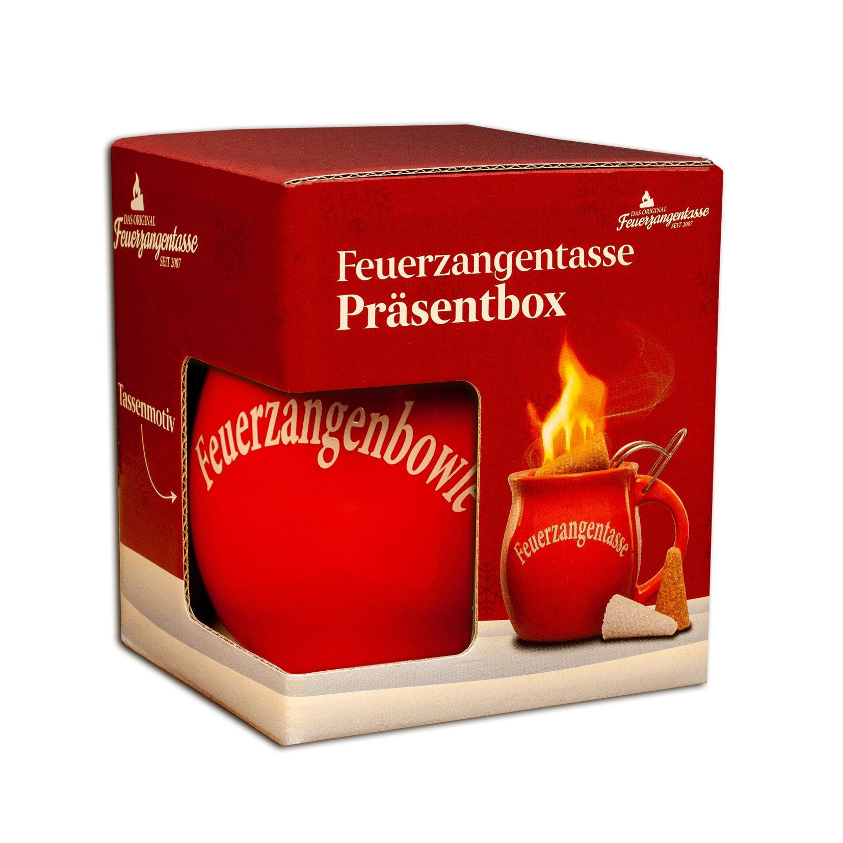 Feuerzangentasse Bowle-Set Feuerzangentasse 1er-Set (Feuerzangenbowle Set, 5-tlg., 1x Feuerzangentasse, 3x Zimtzuckerhütchen, 1x Rezeptheftchen), hitzebeständig – Bild 2 von 5
