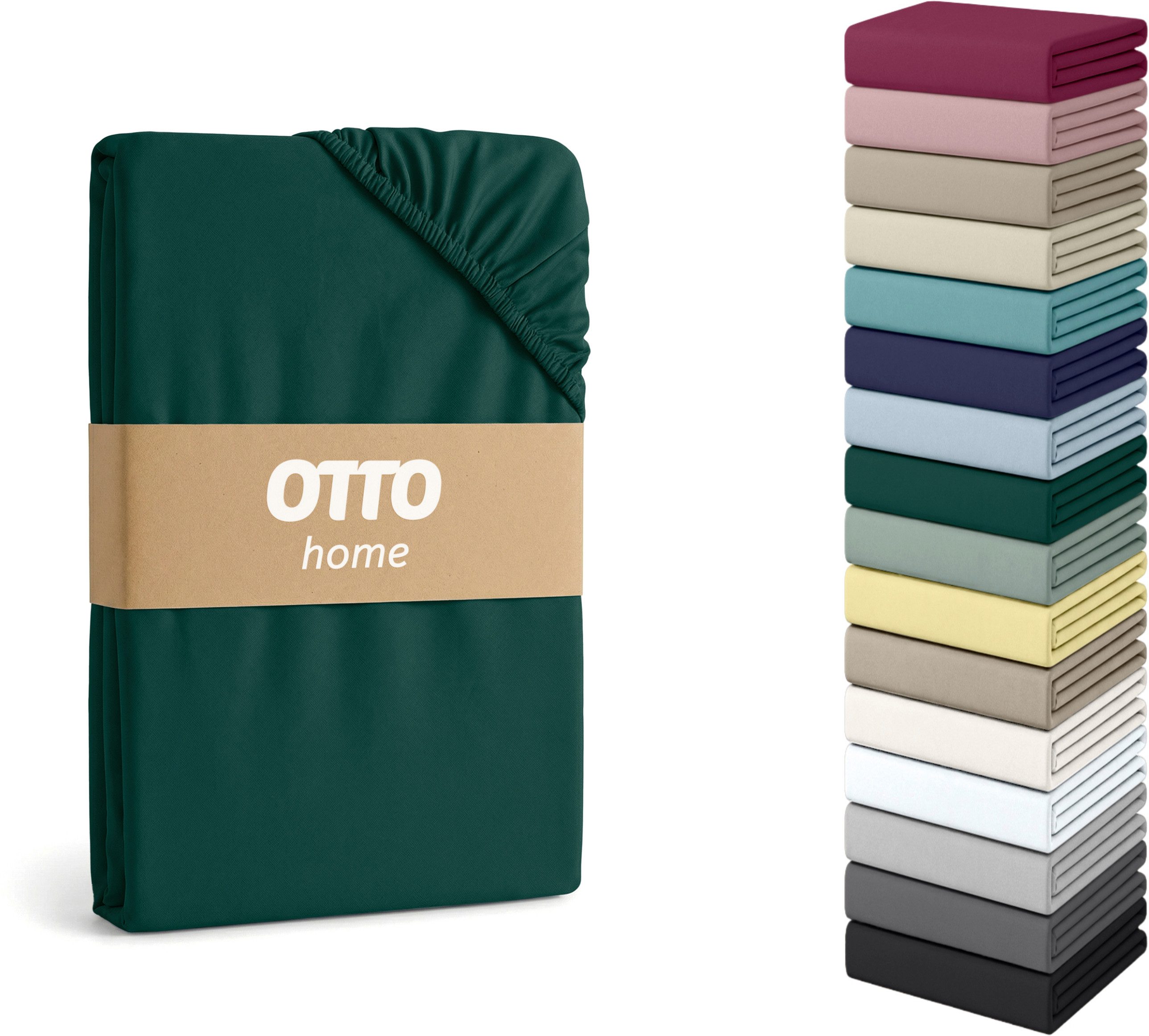 OTTO home Spannbettlaken Physalis Topper COMFORT, Jersey, Gummizug: rundum, (2 Stück), bis 10 cm Höhe, Bettlaken, Laken, in Comfort & Premium Qualität