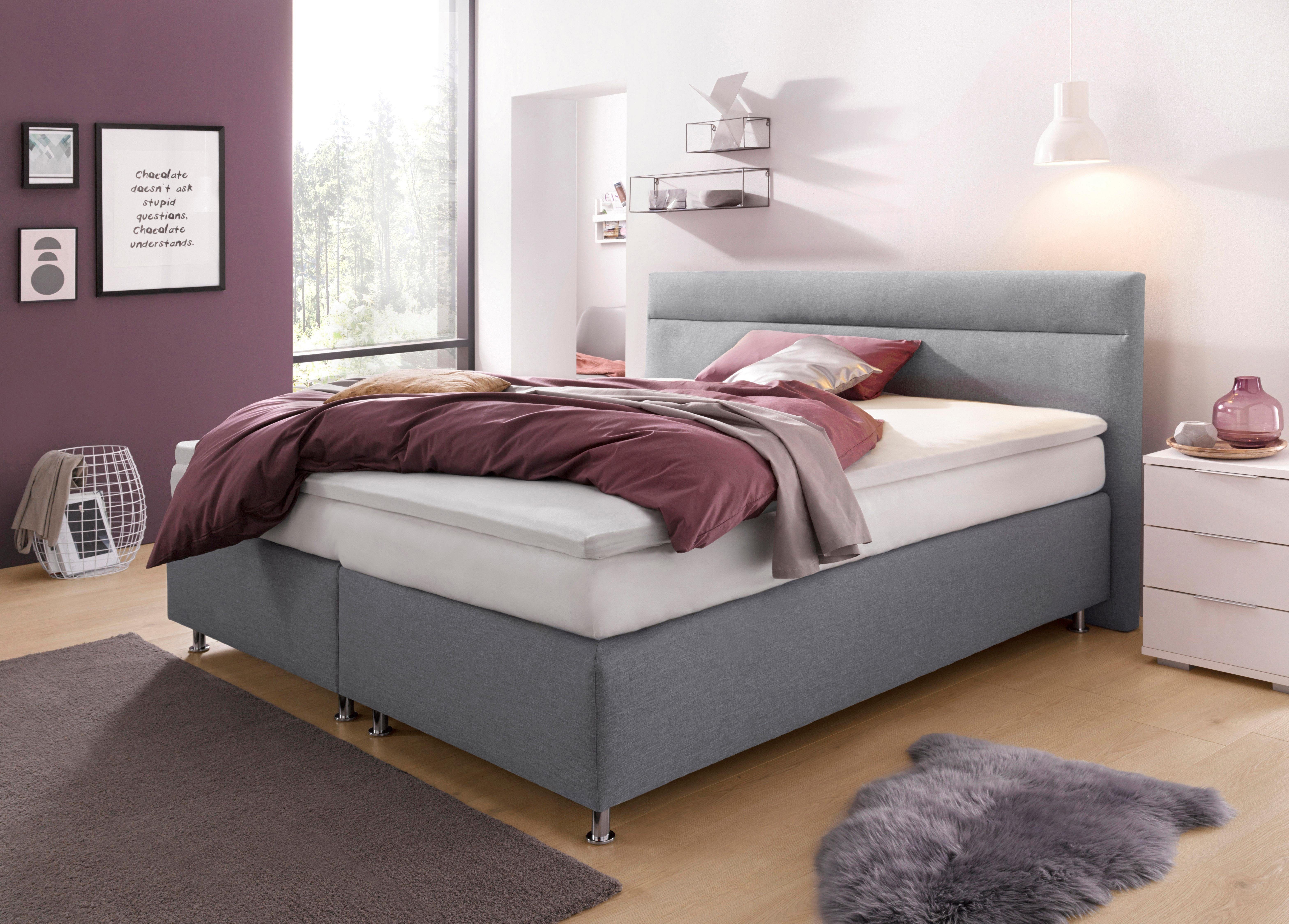 Westfalia Schlafkomfort Boxspringbett wahlweise mit LED-Beleuchtung günstig online kaufen