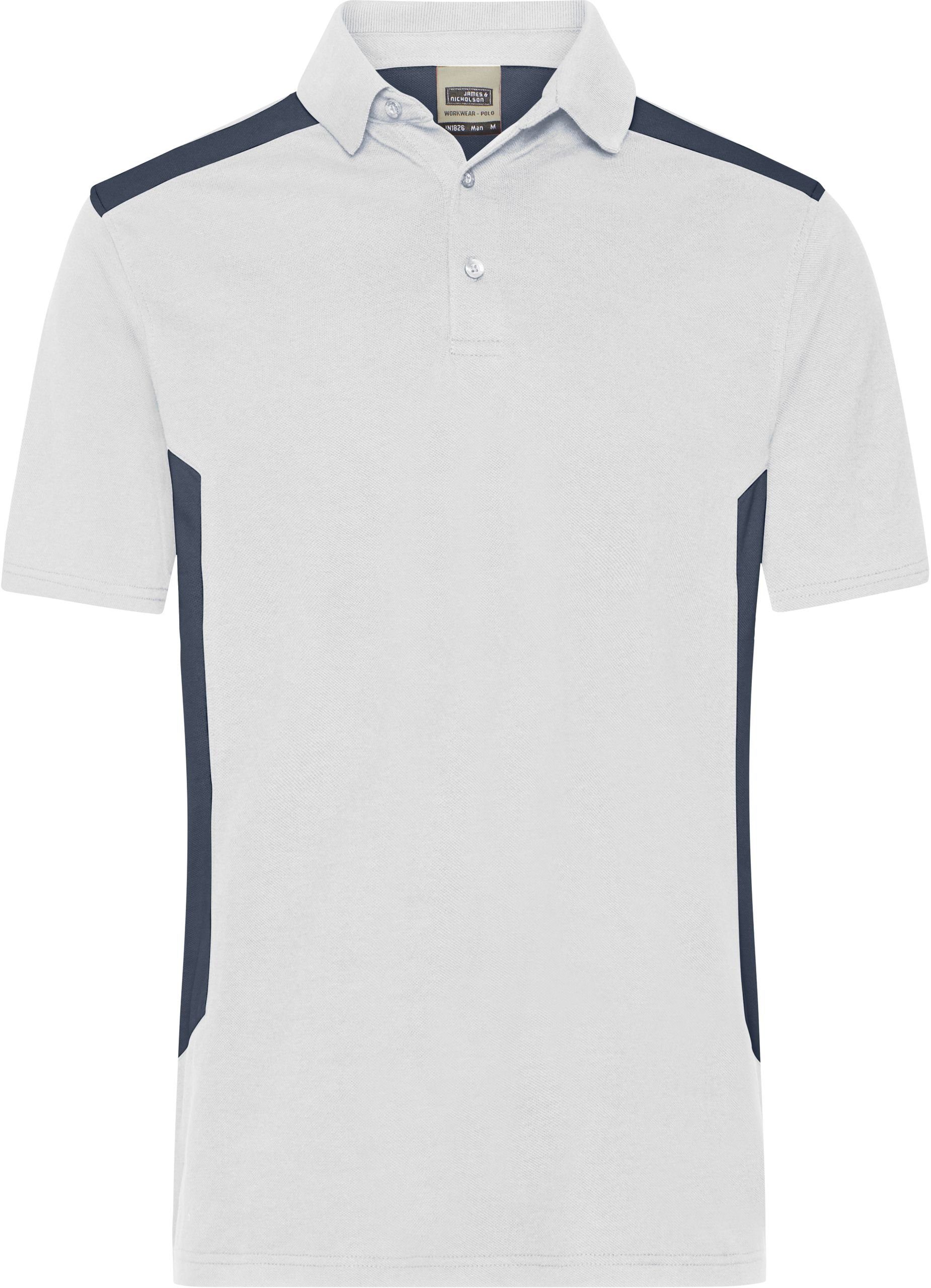 James & Nicholson Poloshirt Herren Workwear Polo - Strong white/carbon