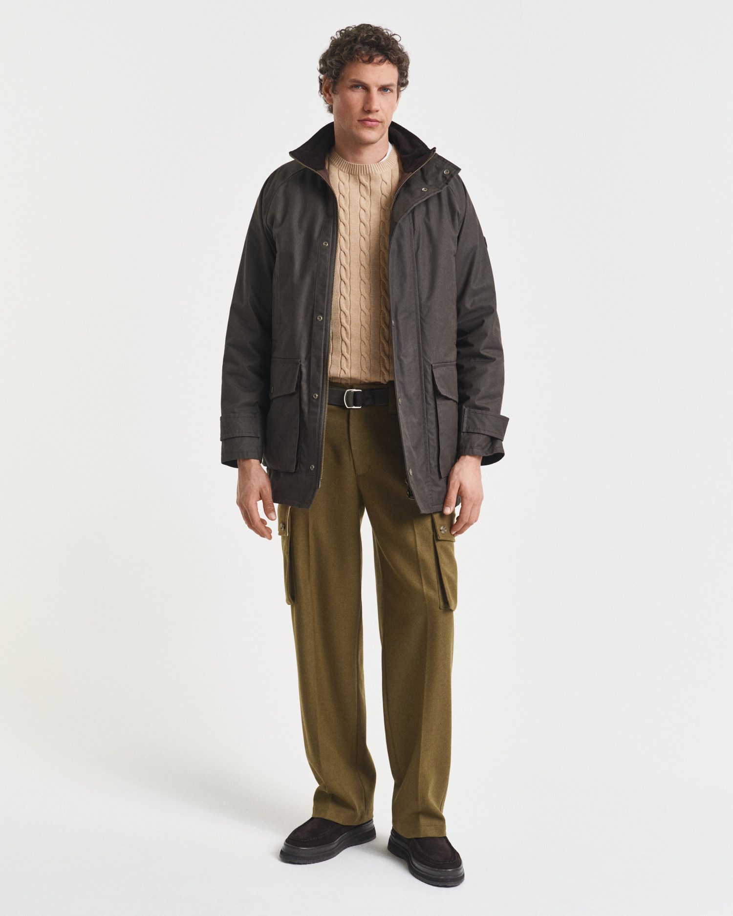 Gant Sweatshirt COTTON CABLE C-NECK, TARTAN günstig online kaufen