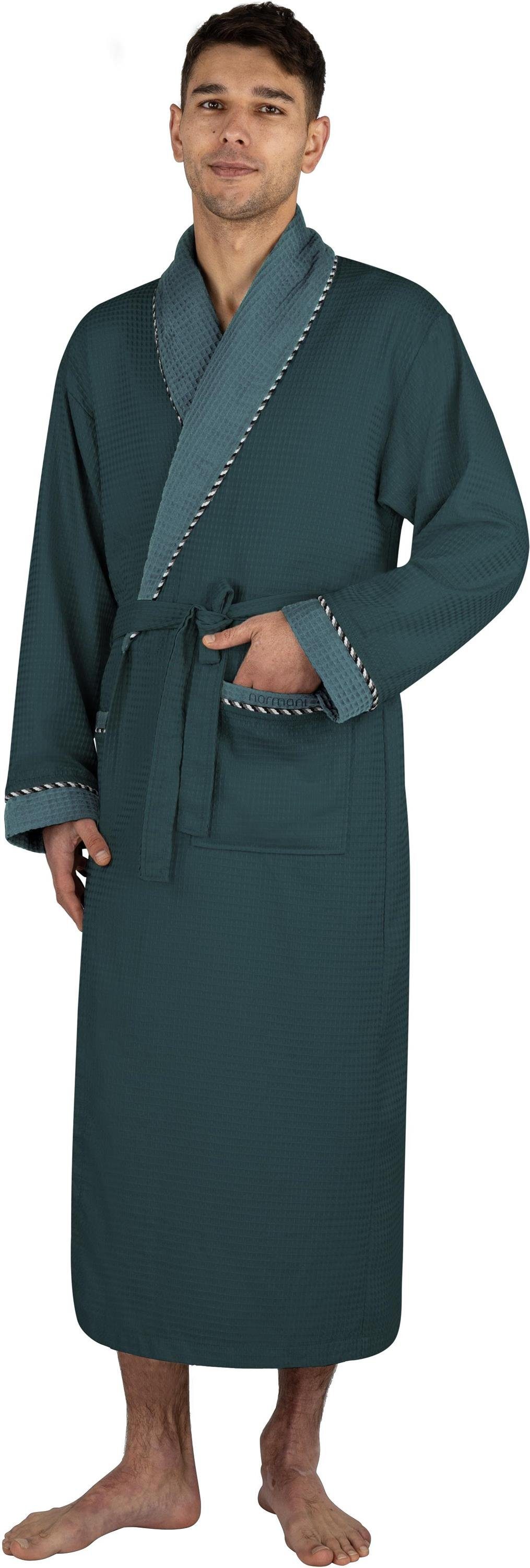 normani Herrenbademantel Herren Bademantel Waffelpique Moyo, Langform, Visk günstig online kaufen
