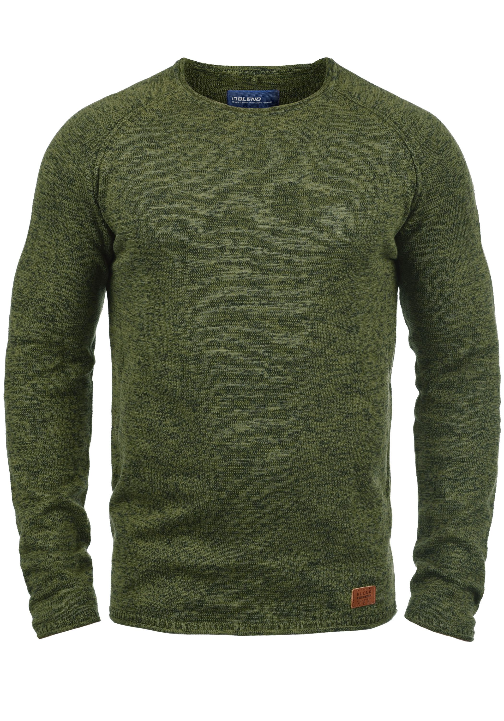 Blend Strickpullover BHDan Stilvoller Strickpullover mit aufgerollten Säumen