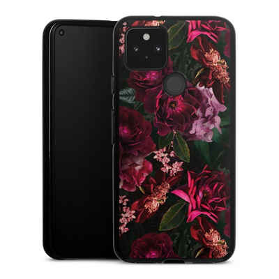 DeinDesign Handyhülle Rose Blumen Blume Dark Red and Pink Flowers, Google Pixel 5 Silikon Hülle Bumper Case Handy Schutzhülle
