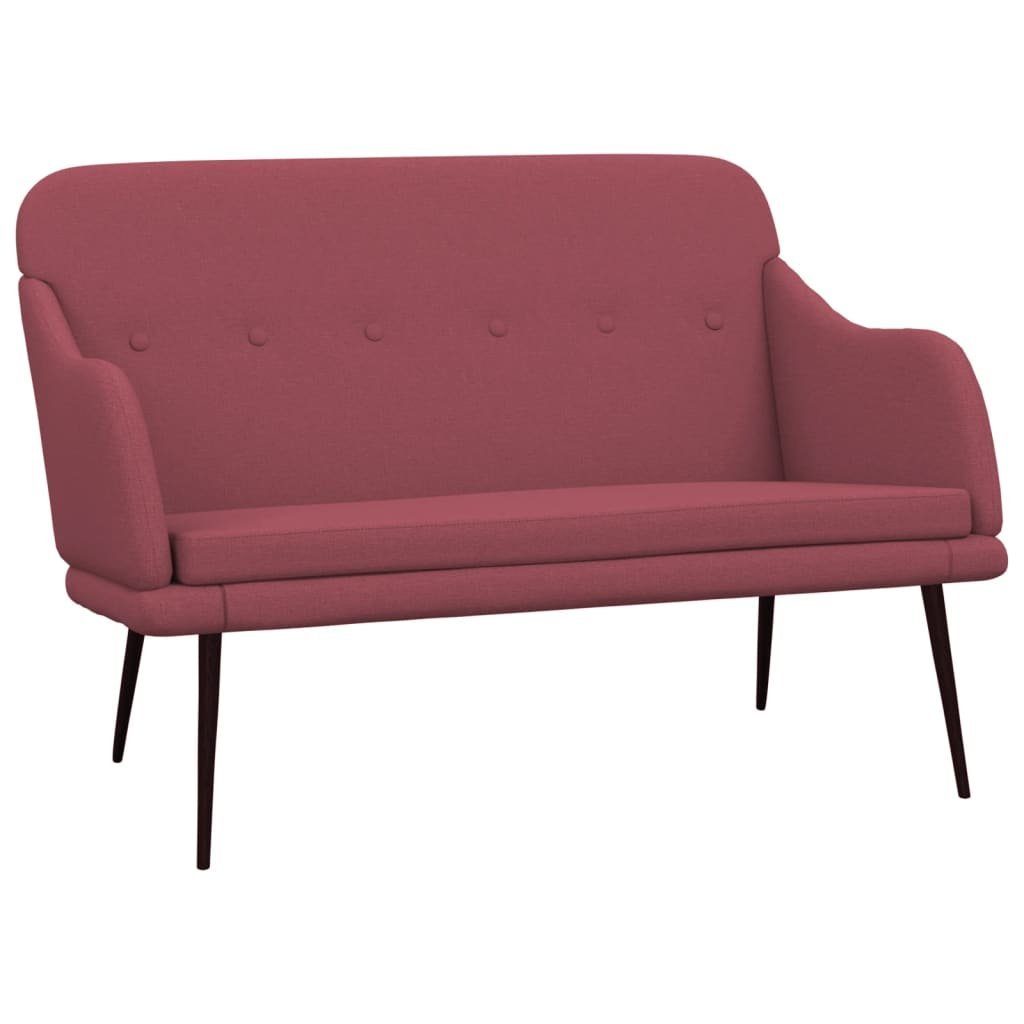 vidaXL Sitzbank Sitzbank Weinrot 110x76x80 cm Stoff