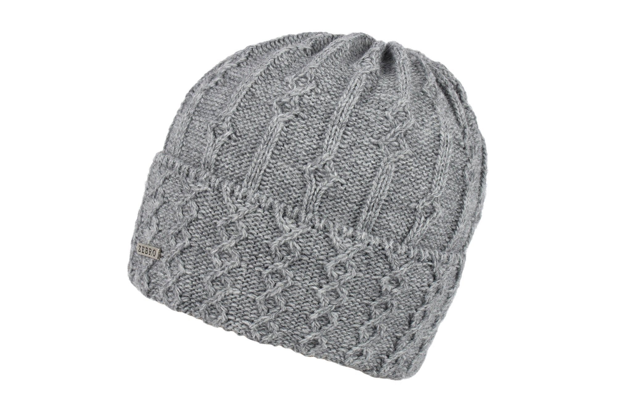 ZEBRO Strickmütze "Scarlett" warmes Innenfleece