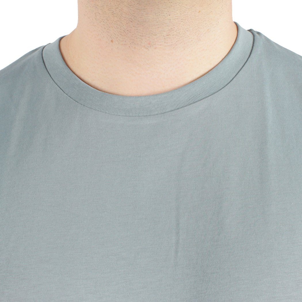 karlskopf Print-Shirt LOGO aus 100% Waschbeständigkeit, Farbbrillianz Hohe in Erdblau Deutschland, Bedruckt Bio-Baumwolle Hohe