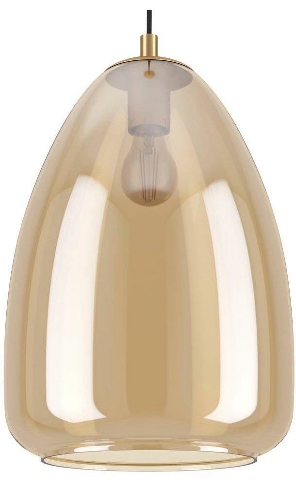 EGLO Hängeleuchte ALOBRASE, ohne Leuchtmittel, Pendelleuchte Esstisch aus Metall und bedampften Glas, E27, Ø 30 cm