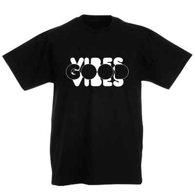 G-graphics T-Shirt Good Vibes Kinder T-Shirt, mit Spruch / Sprüche / Print / Aufdruck