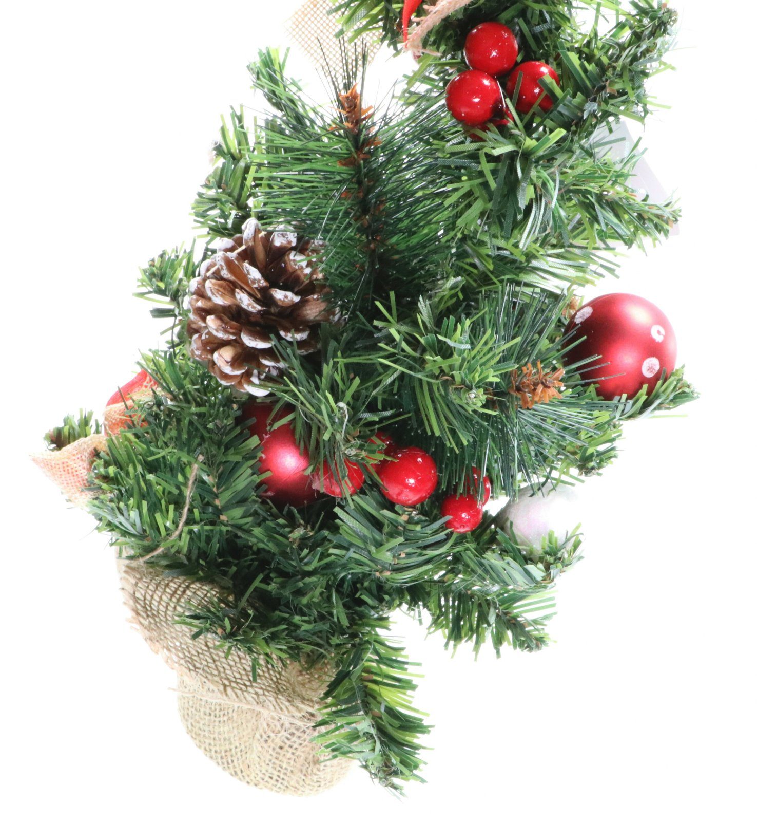Koopman Künstlicher Weihnachtsbaum 2er Set fertig geschmückter dekorierter künstlicher Tannenbaum
