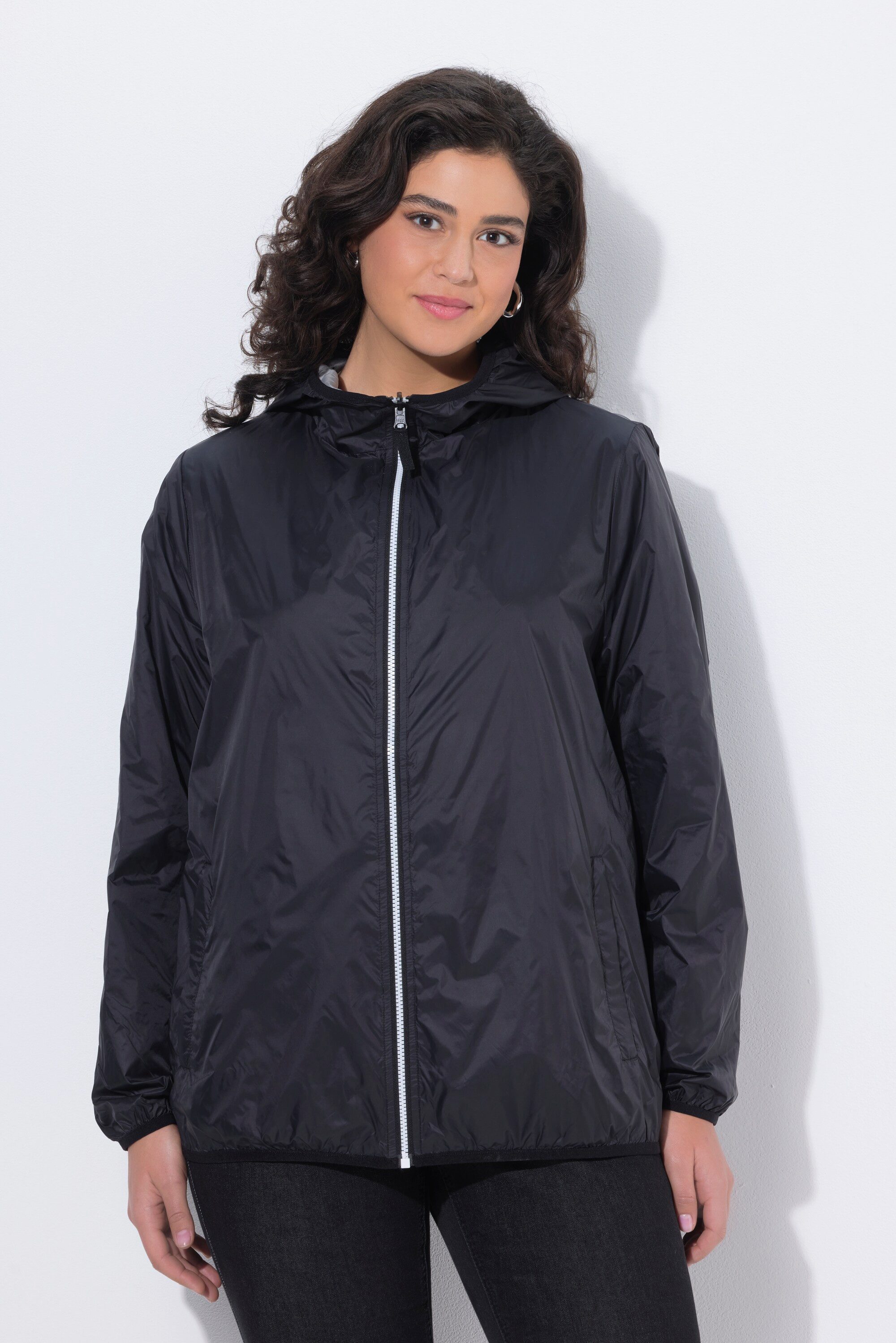 Ulla Popken Outdoorjacke HYPRAR Wendejacke wasserabweisend Kapuze