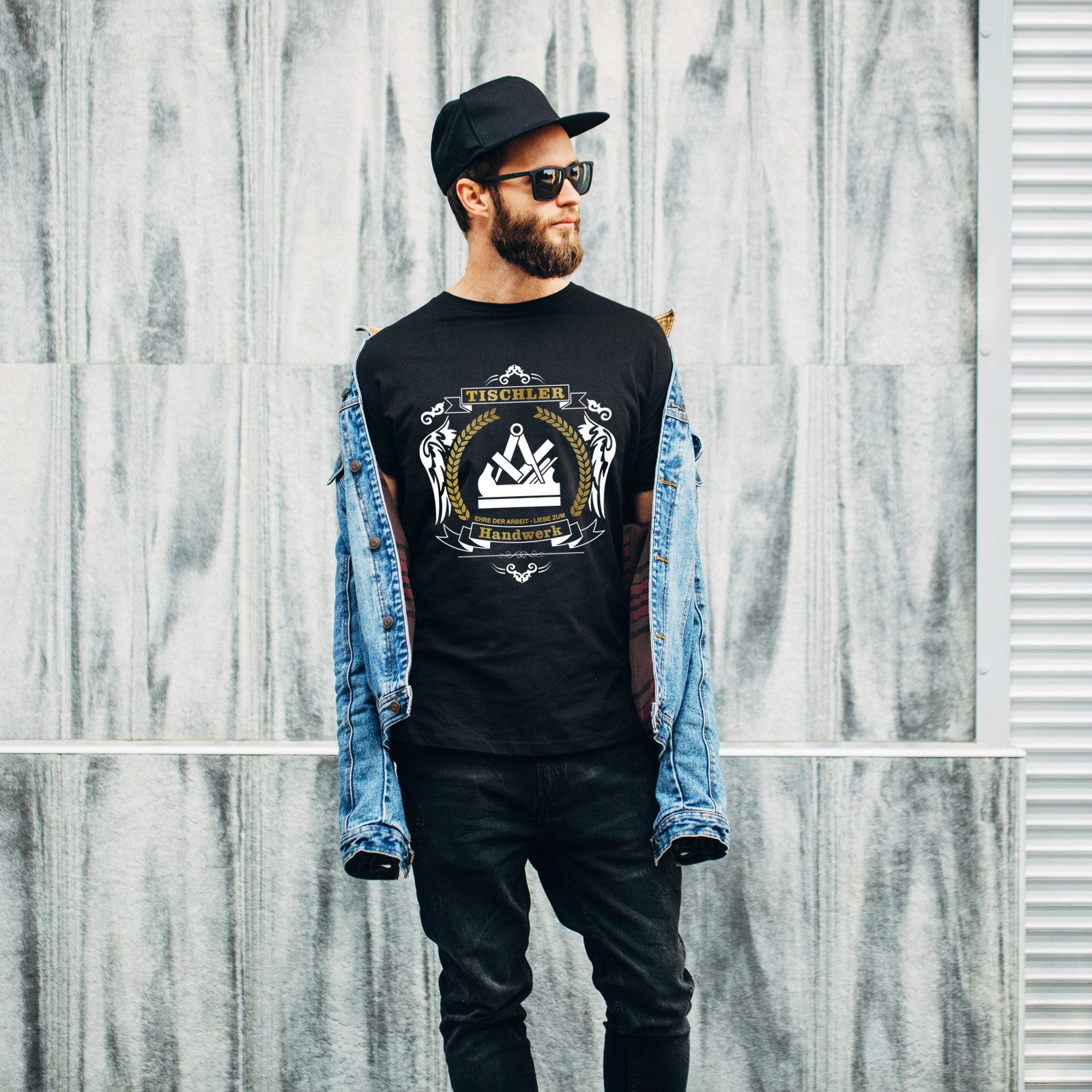 Lasernauten Print-Shirt Tischler Zünfte Zunftsymbol T-Shirt mit Zunftwappen günstig online kaufen