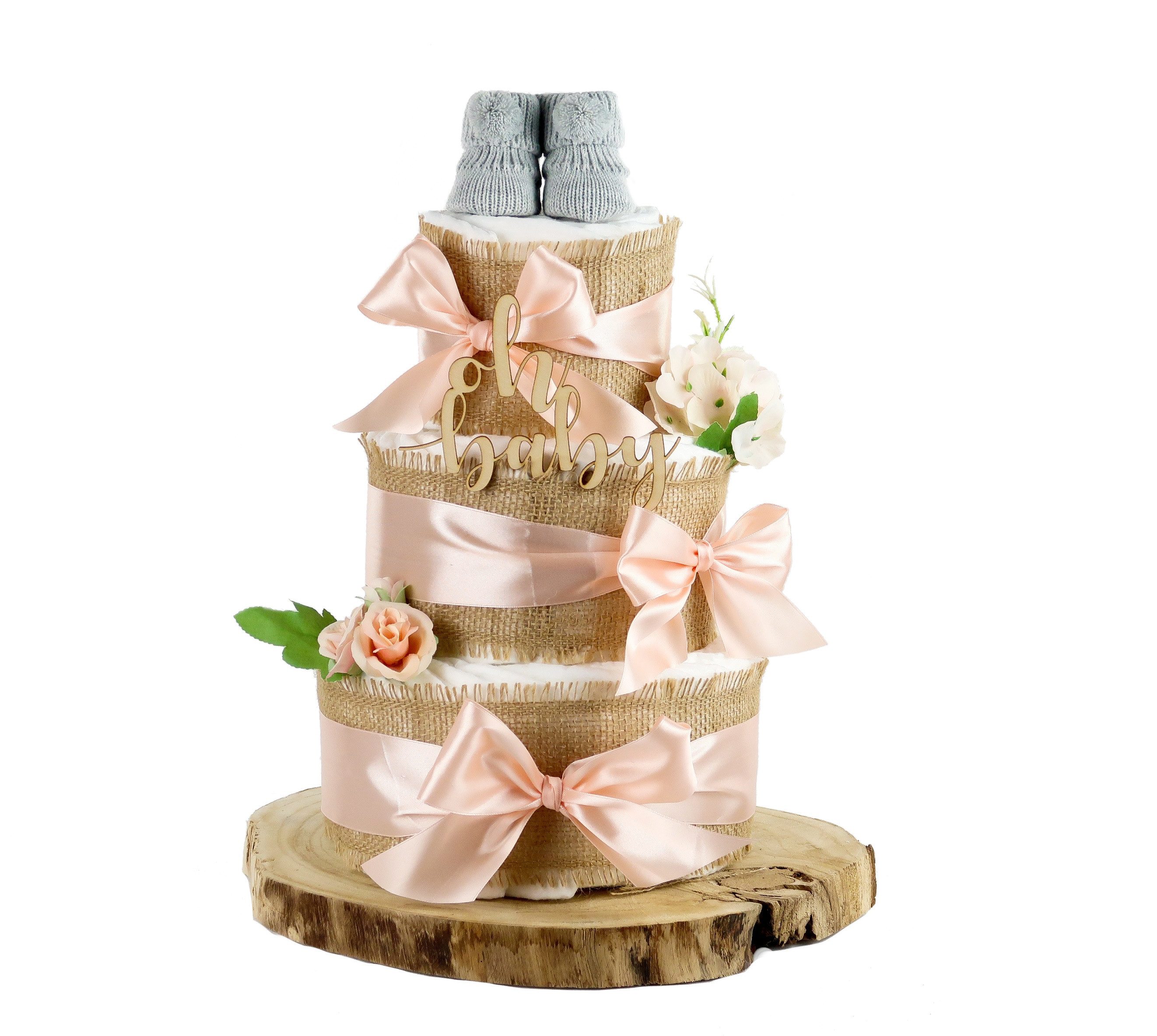Neugeborenen-Geschenkset Windeltorte ALLES JUTE