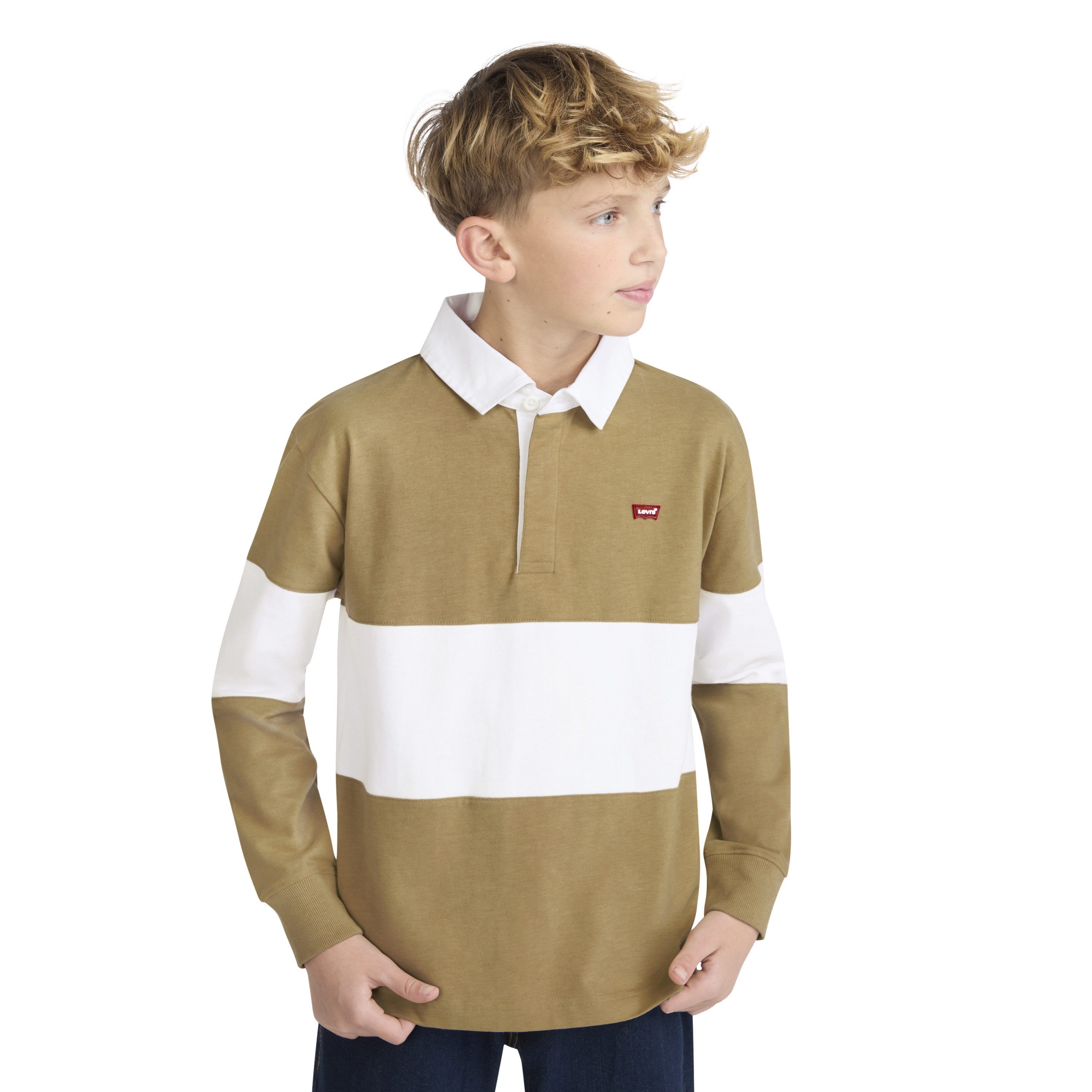Levi's® Kids Langarmshirt LVB TIMELESS RUGBY POLO for Boys, mit Polokragen und Colorblocking