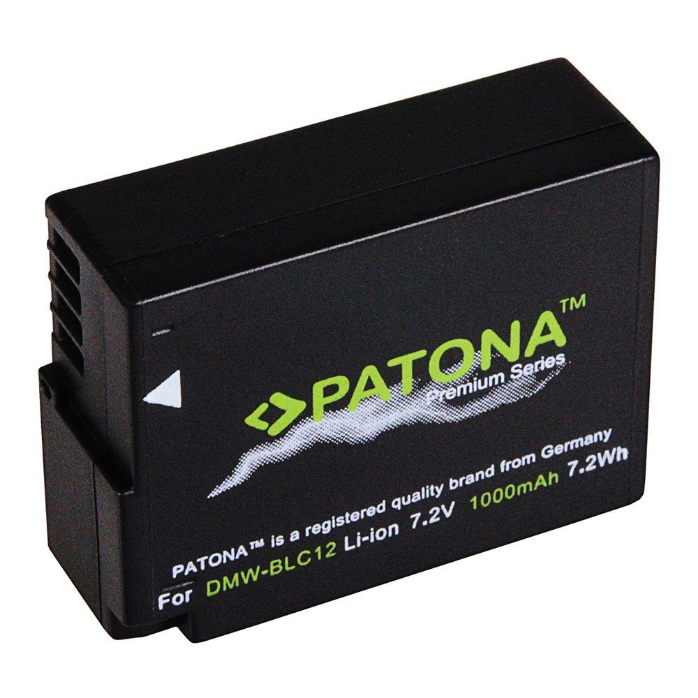 Patona 2x Akku für Panasonic DMW-BLC12 Kamera-Akku Ersatzakku 1000 mAh (7,2 V, 2 St), Lumix DMC FZ200 DMC G6 G5 GH2 BLC12PP Leica V-LUX 4 BP-DC12