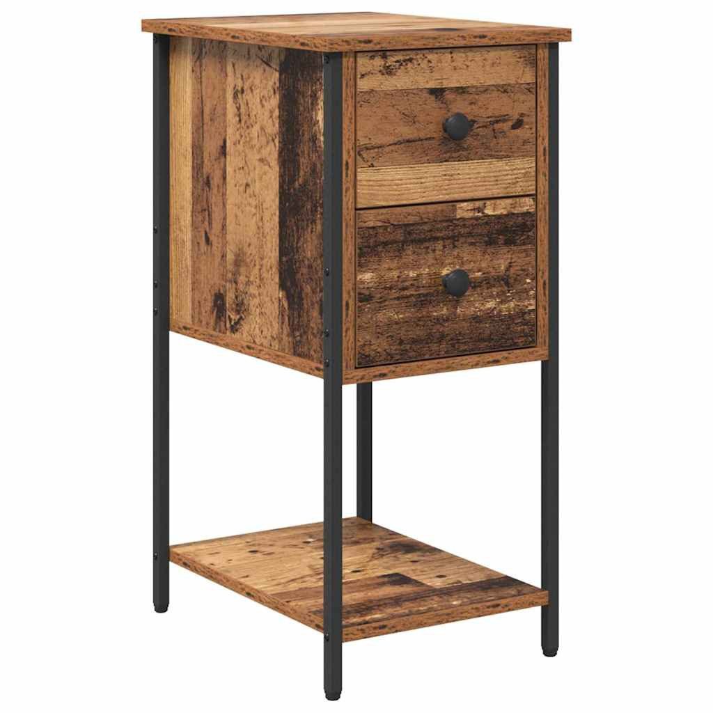 vidaXL Nachttisch Nachttisch Altholz 32 x 42 x 70 cm Holzwerkstoff (1-St)