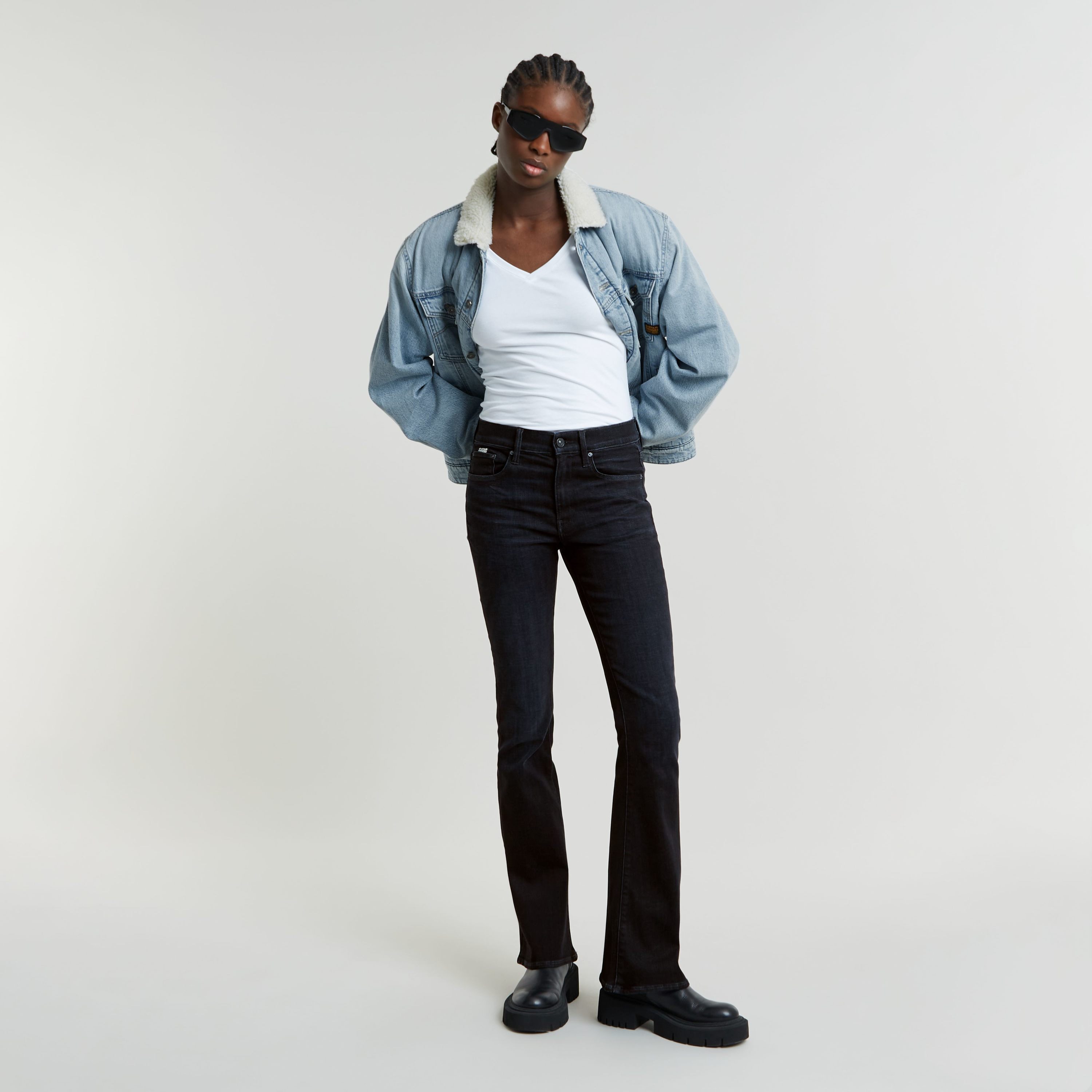 G-STAR Bootcut-Jeans 3301 Flare Wmn aus Stretch-Denim – Bild 5 von 5