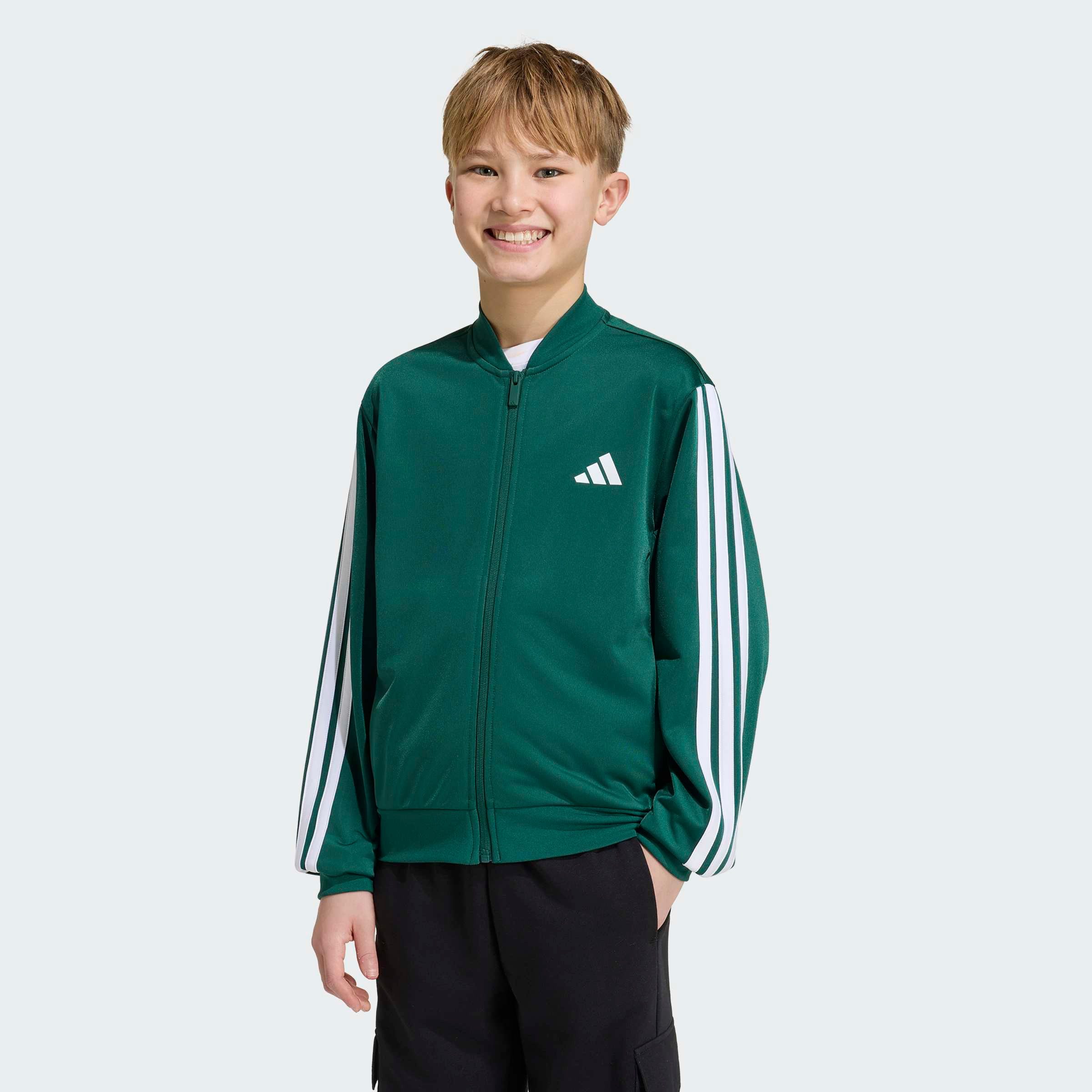 adidas Sportswear Outdoorjacke J 3S FZ TR TT für Kinder, mit Reißverschluss, aus Polyester