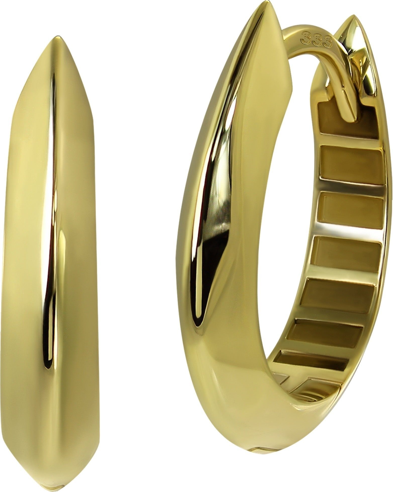 GoldDream Paar Gelbgold Damen Creolen Ohrring 15mm Karat, Creole Farbe: - Creolen (Glanz GoldDream (Creolen), 8 333 Glanz oval) oval gold