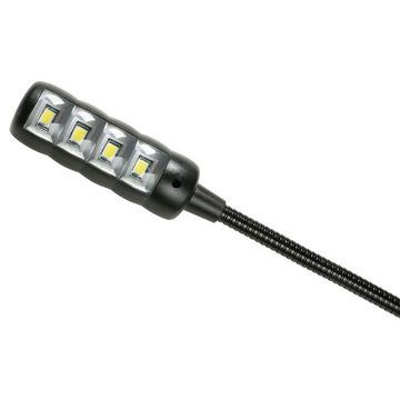 Adam Hall Klemmleuchte, SLED 1 ULTRA USB mit 4 COB LED Schwanenhalsleuchte - Schwanenhalslam