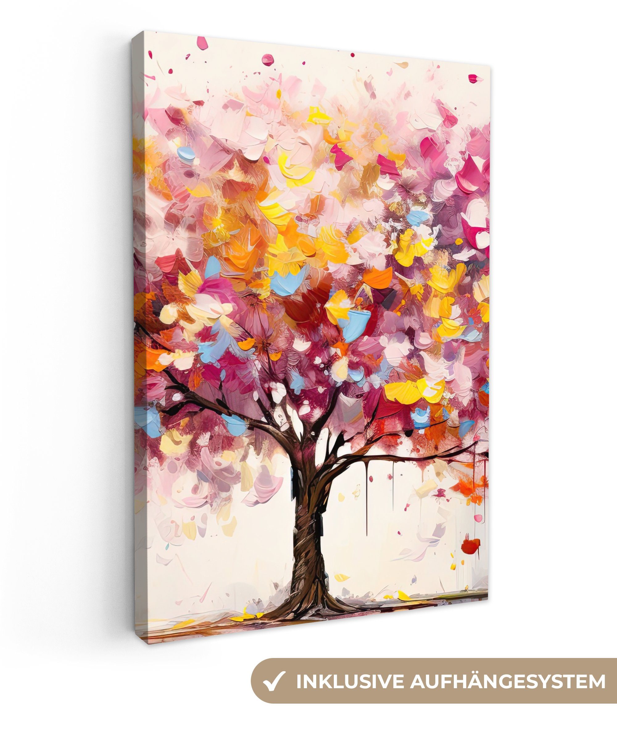 OneMillionCanvasses® Leinwandbild Aquarell - Baum - günstig online kaufen