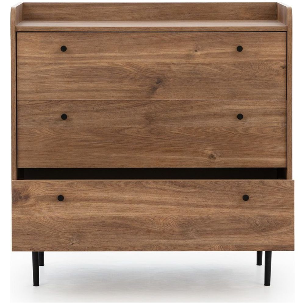 Lomadox Kommode VAREDO-132, Eiche Nb. Wohnzimmer Möbel im modernen Vintage Design 90/90/45 cm