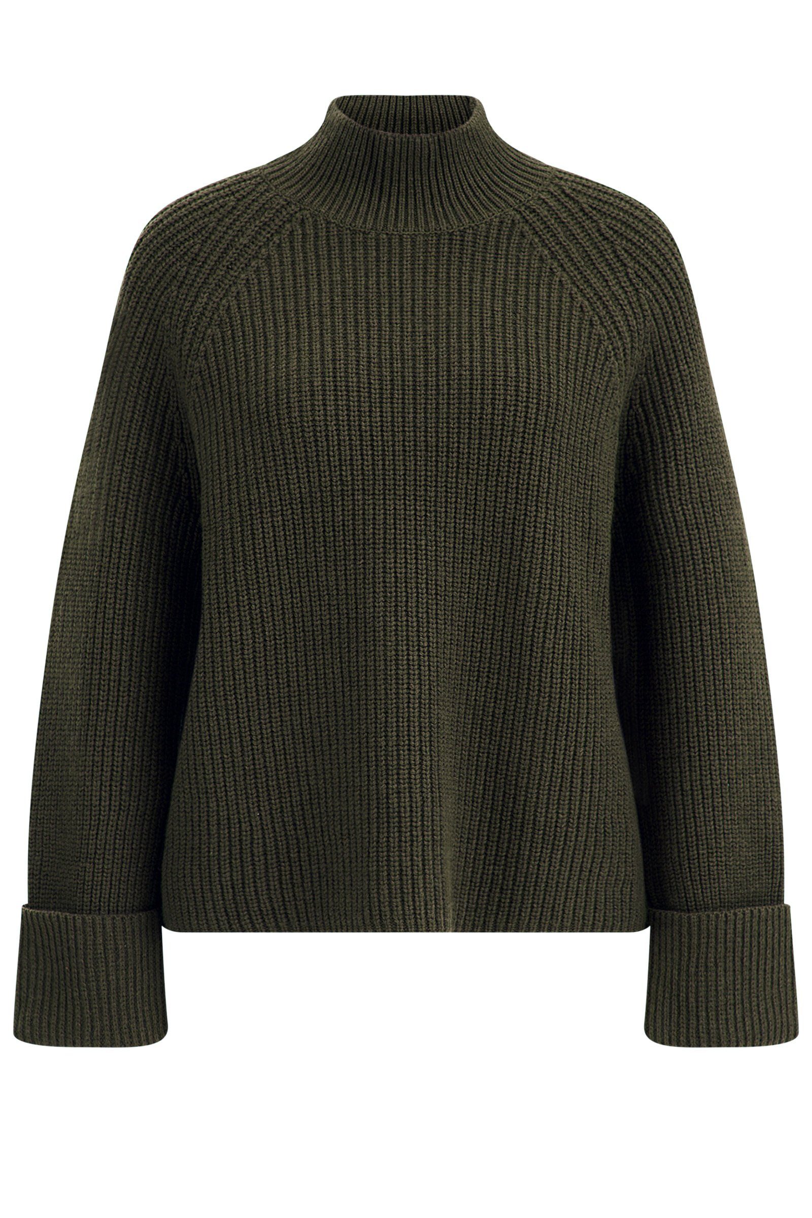 WE Fashion Longpullover (1-tlg) Armeegrün