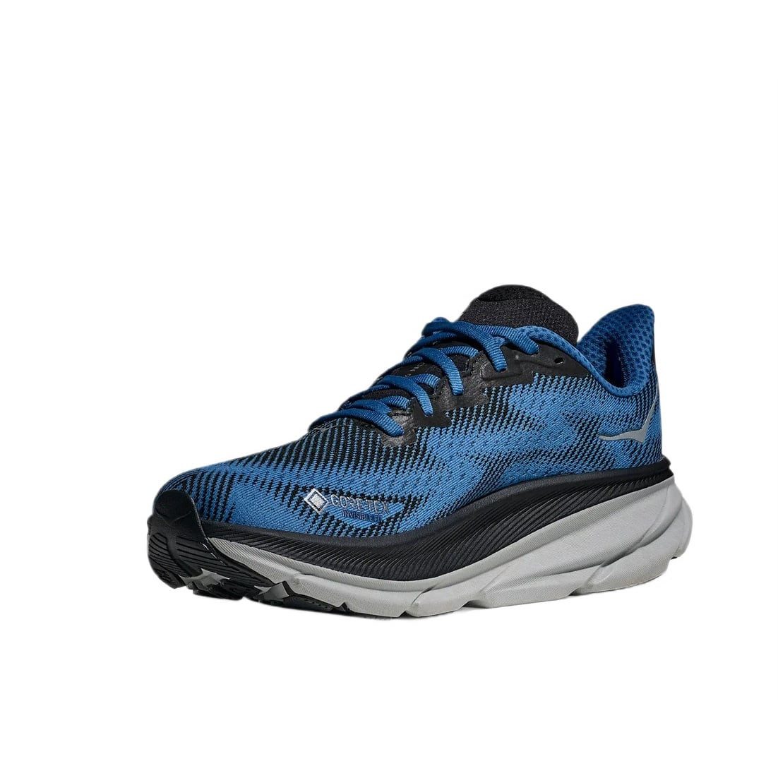 Hoka One One Clifton 9 GTX (wasserdicht, reflektierende details) blau/schwarz Laufschuh