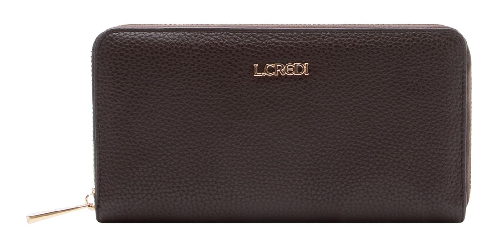 L. CREDI Geldbörse Zip Around Wallet, mit RFID-Blocker Schutz