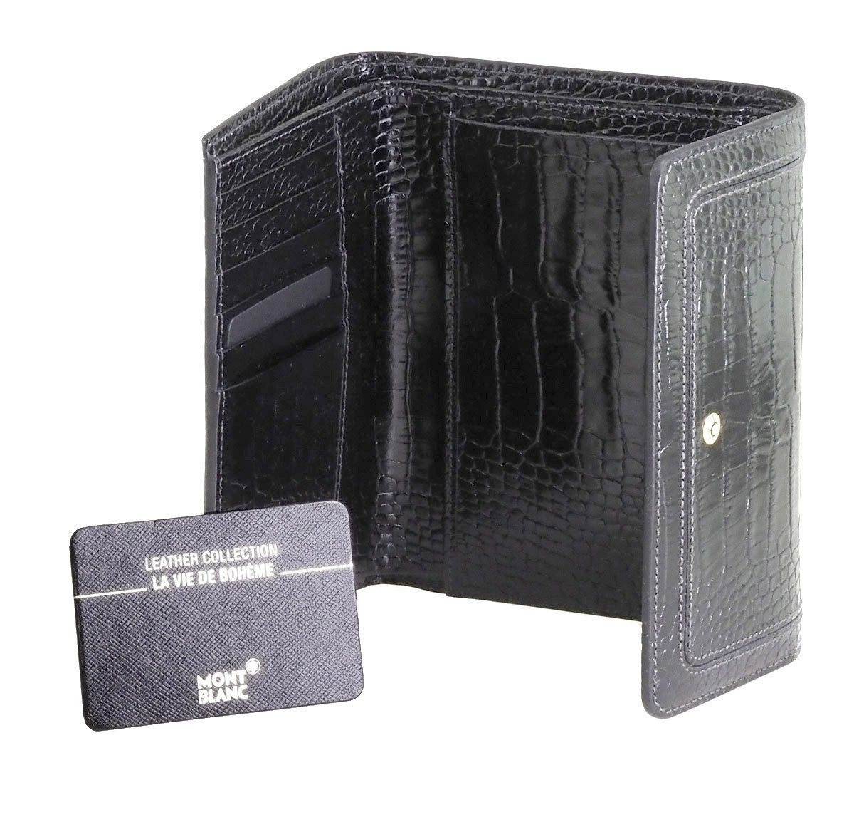 MONTBLANC Geldbörse Meisterstück MB 107611 Leder Brieftasche Geldbörse, mit Montblanc Prägung