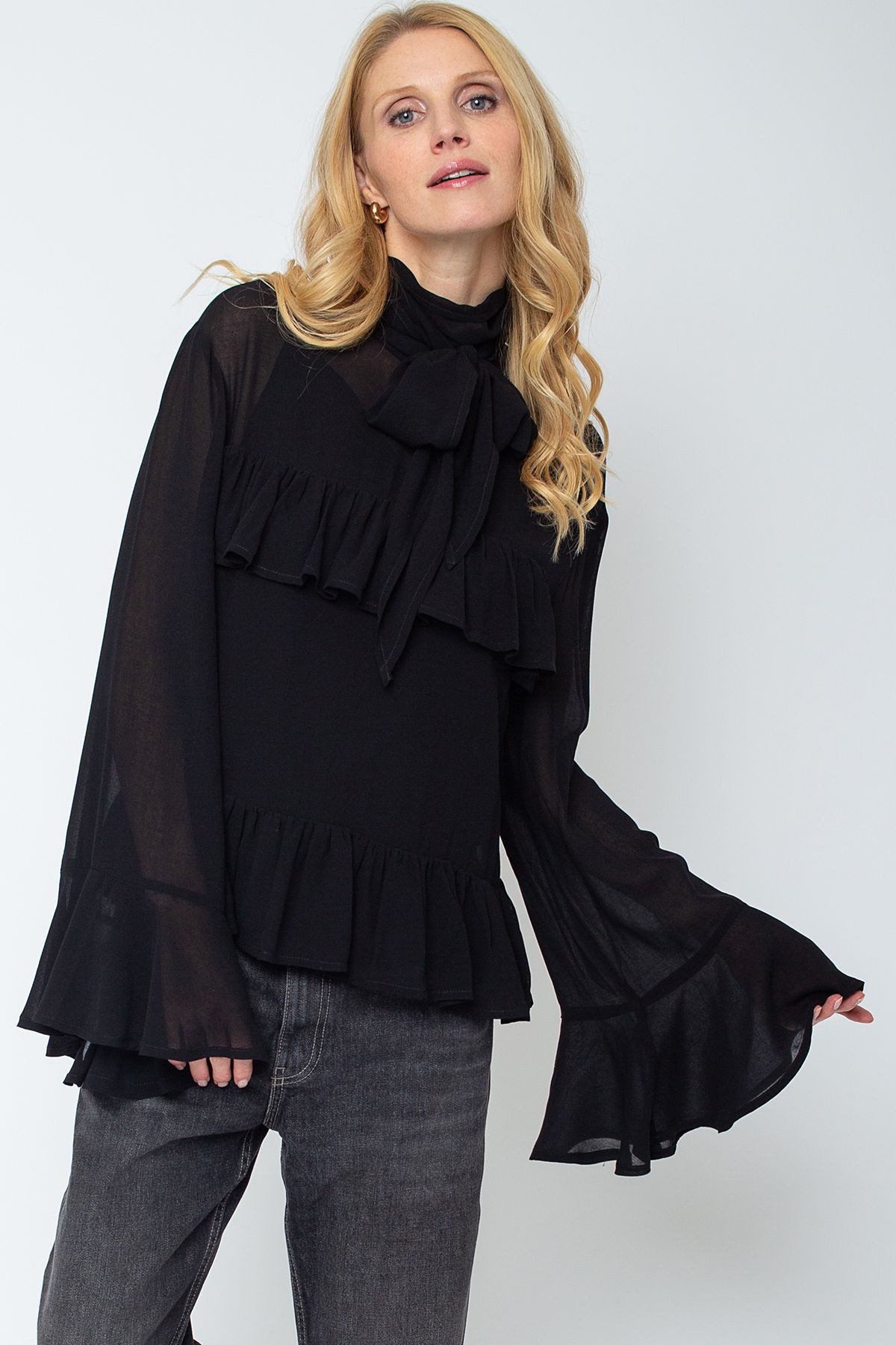 Emily Van Den Bergh Rüschenbluse