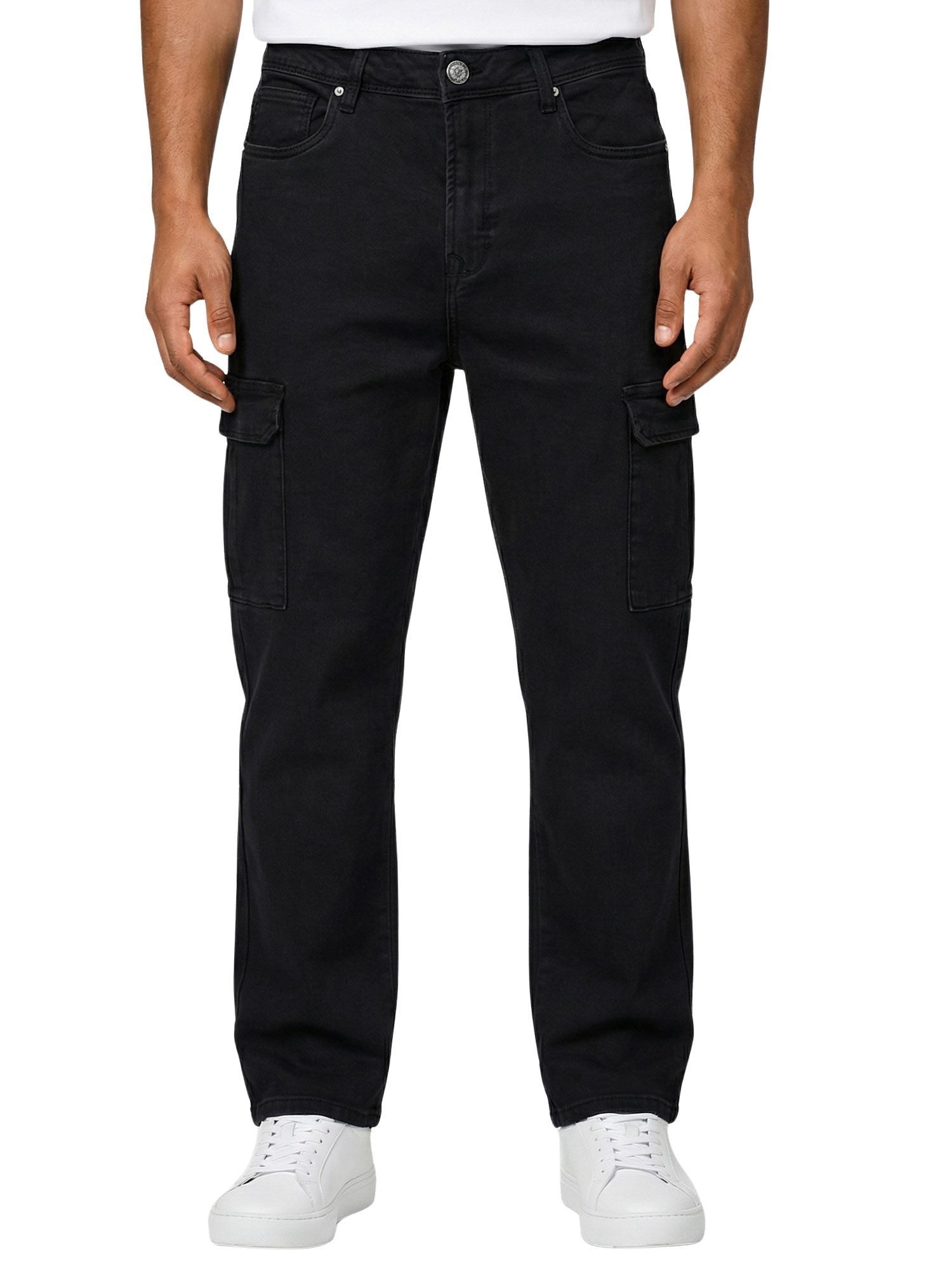 Tazzio Straight-Jeans A112 Regular Fit Cargo Denim Jeans Hose